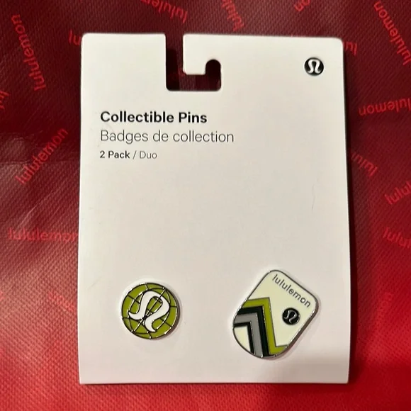 lululemon athletica Collectible Pins Duo - Yellow and Black - Picture 1 of 2